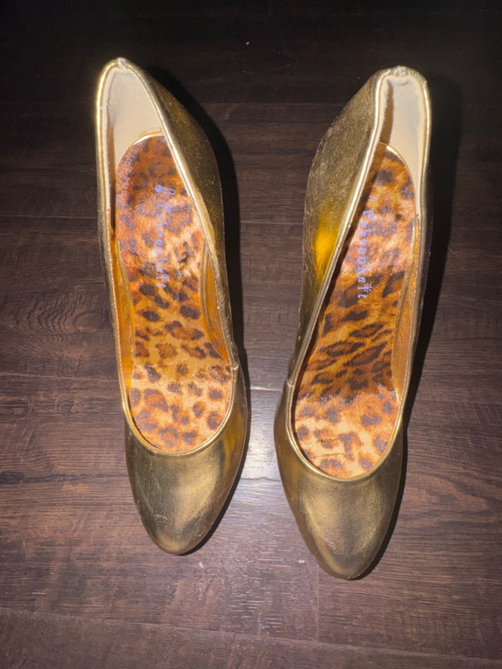 Fahrenheit Metallic Gold Platform High Heels - Picture 2 of 4